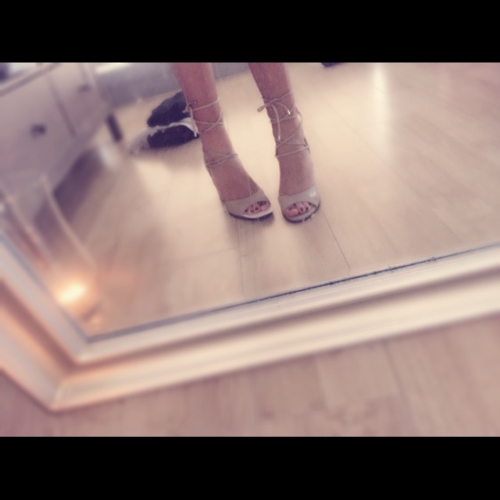 Lipstik Kennie Heel Strappy Nude Ties Hello Molly